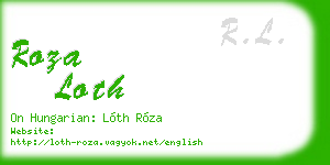 roza loth business card